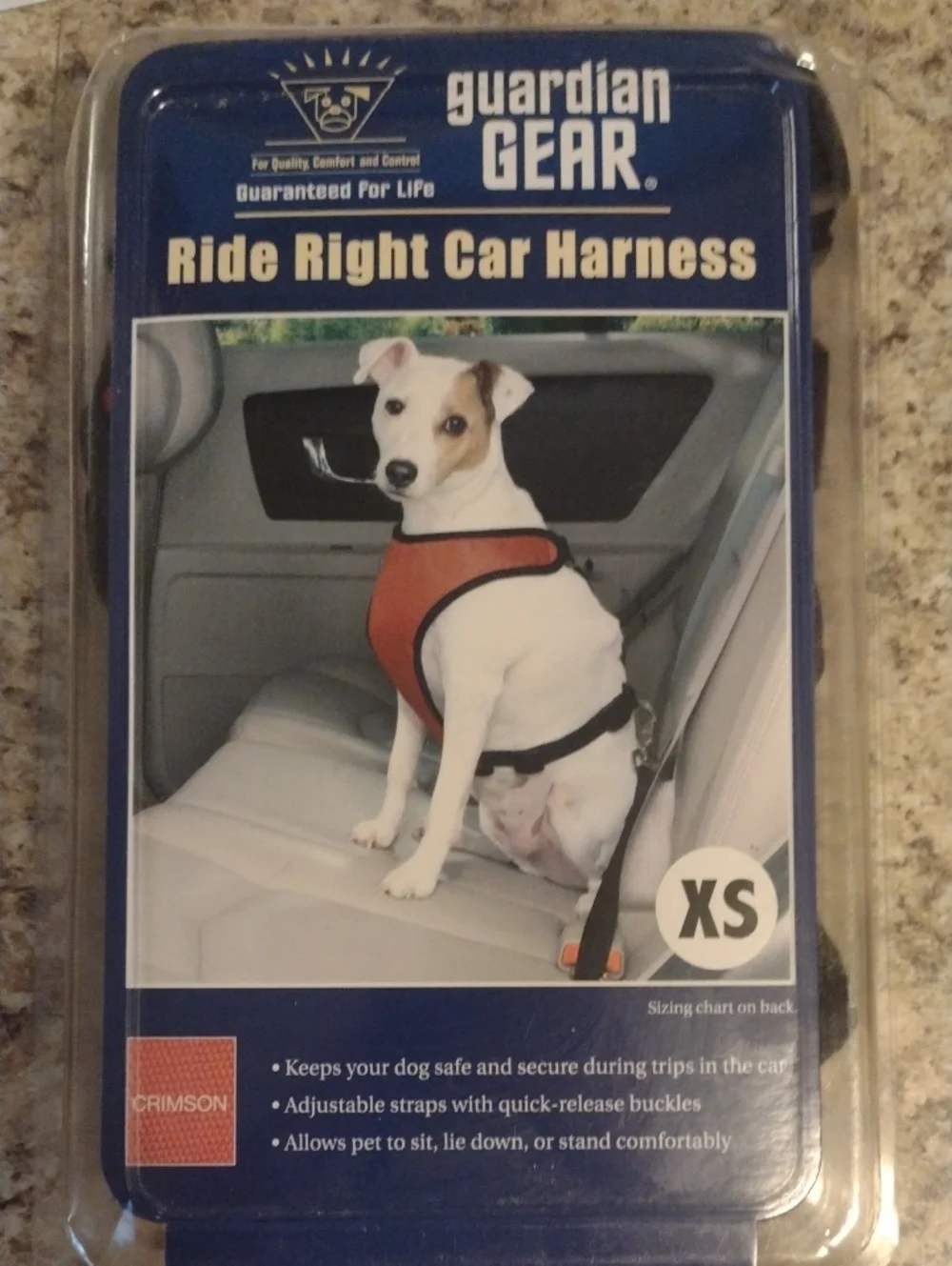 Guardian Gear Ride Right Car Harness - Crimson (XS)
